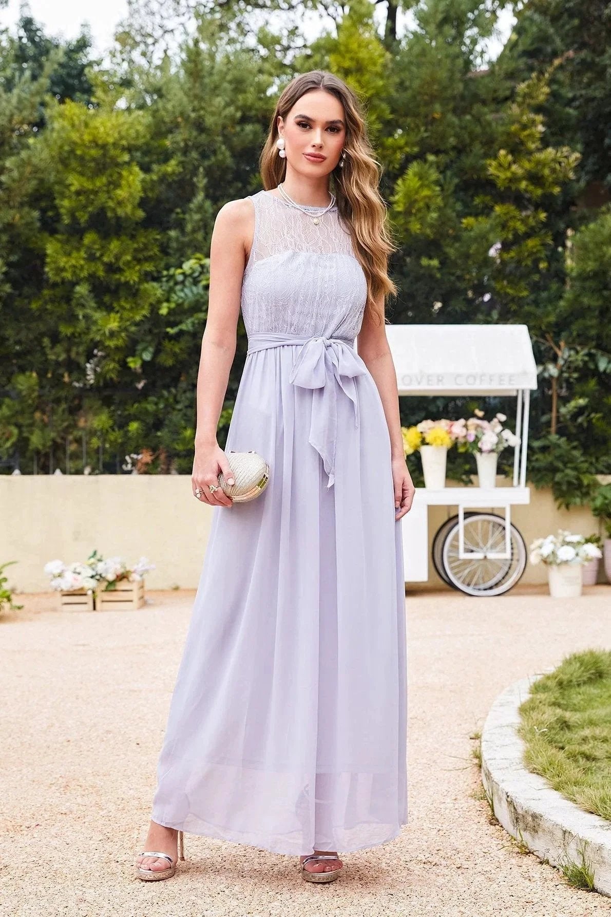 Elegant A-Line Scoop Sleeveless Chiffon Bridesmaid Dresses (ZD12857) - VelvetHem