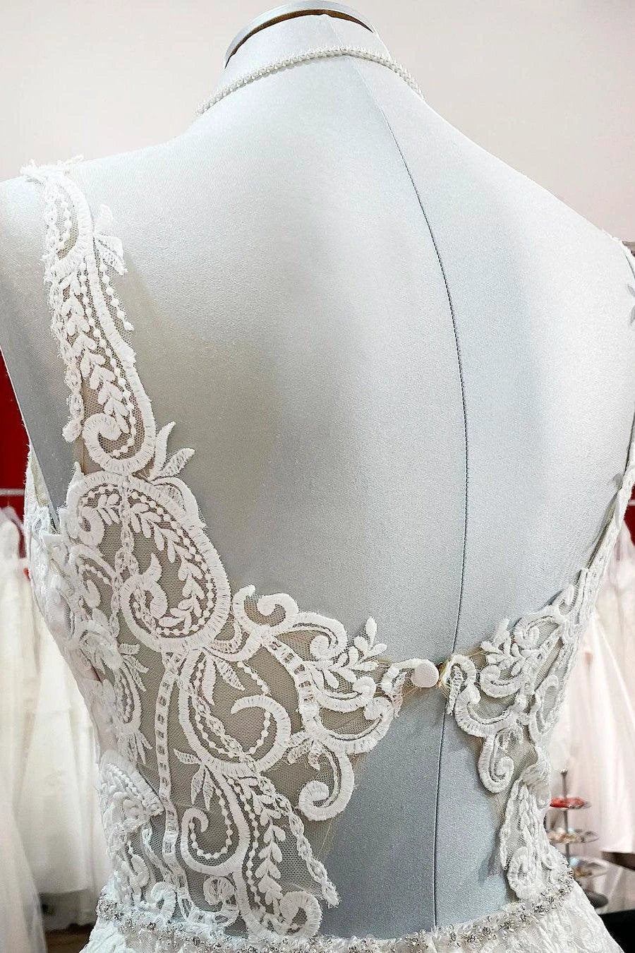 Elegant Long A-line Princess Tulle Sweetheart Ruffles Wedding Dress (ZD15272)