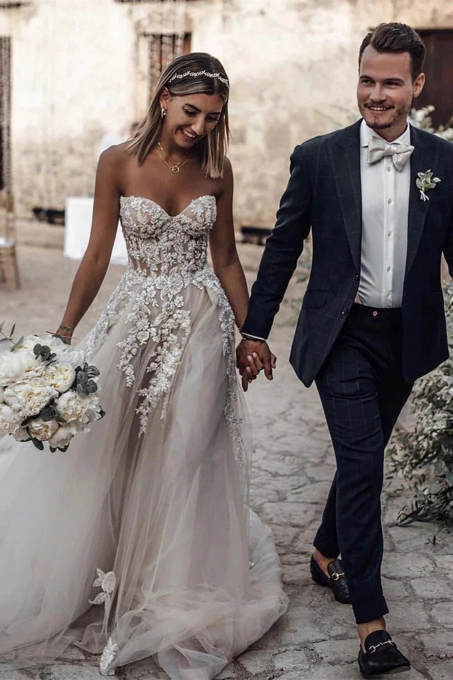Elegant Princess A-Line Wedding Dresses with Lace (ZD16566) - VelvetHem