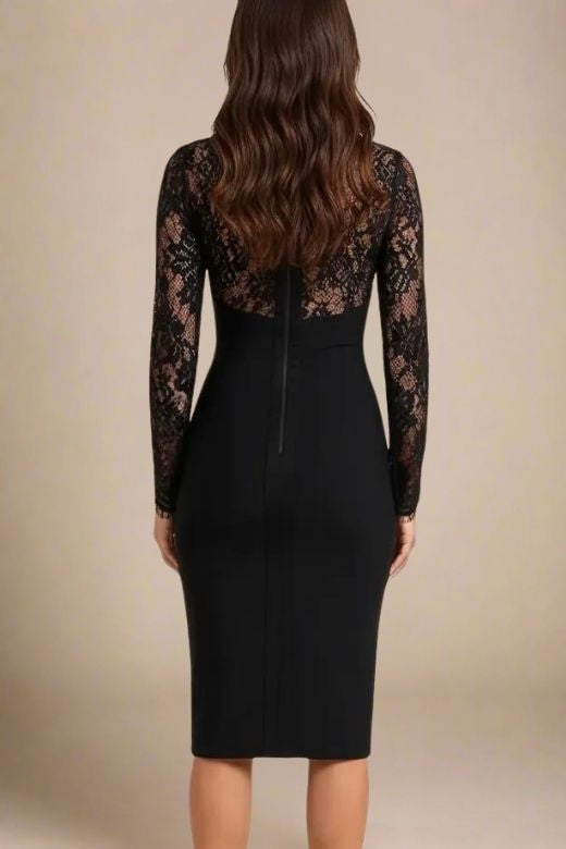 Elia Long Sleeve Bandage Dress - Classic Black
