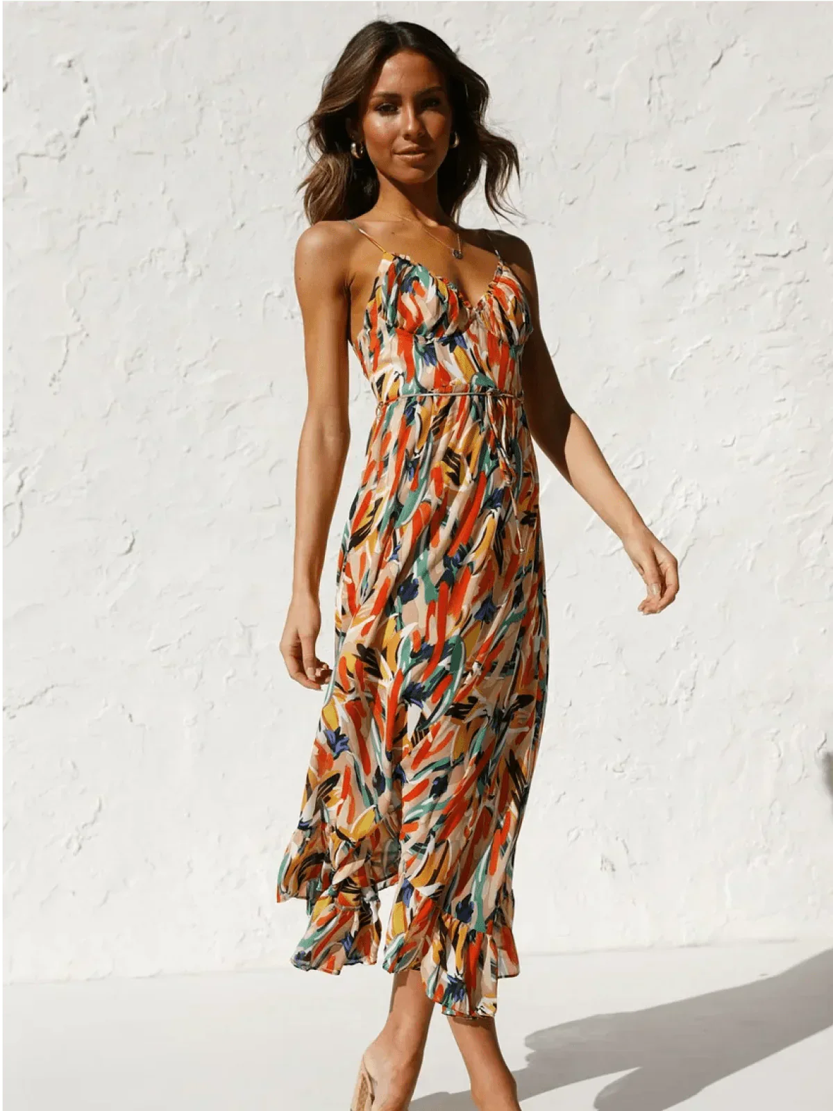 Samantha Exclusive Colorful Midi Dress Boutique Collection