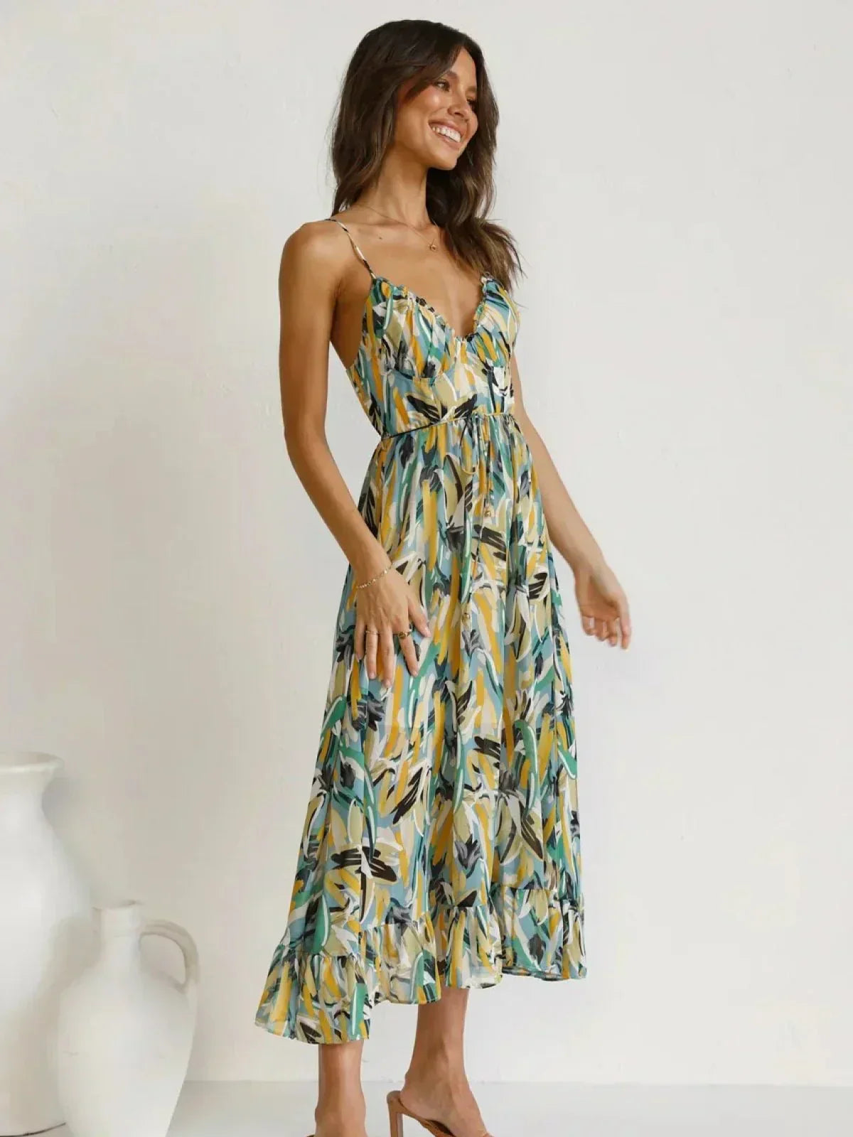 Samantha Exclusive Colorful Midi Dress Boutique Collection
