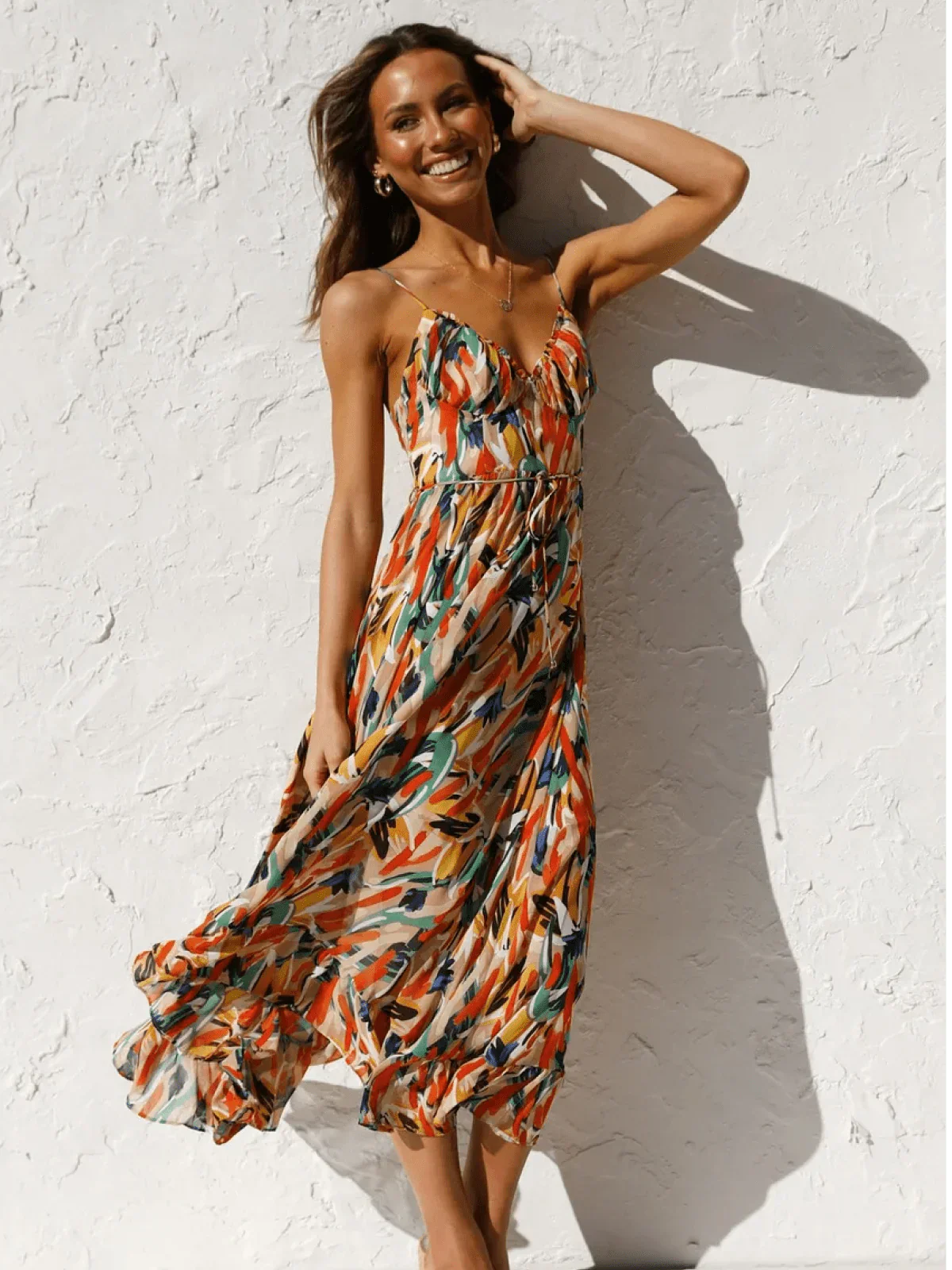 Samantha Exclusive Colorful Midi Dress Boutique Collection