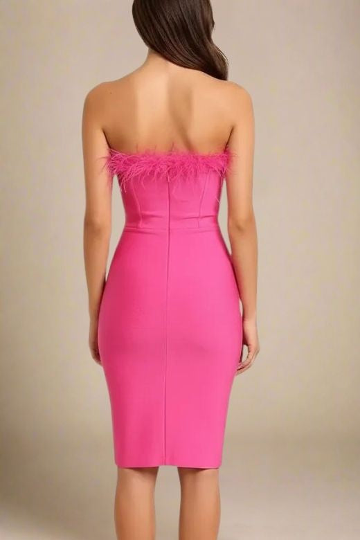 Erin Bandage Dress - Hot Pink