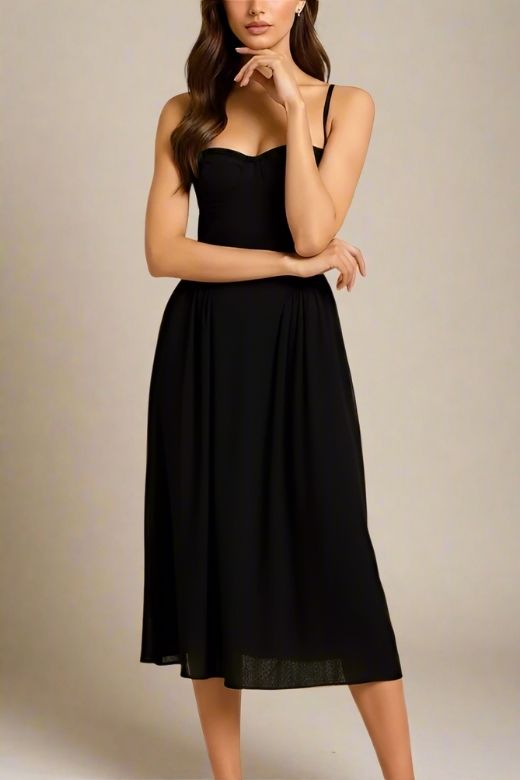 Everly Midi Dress - Classic Black