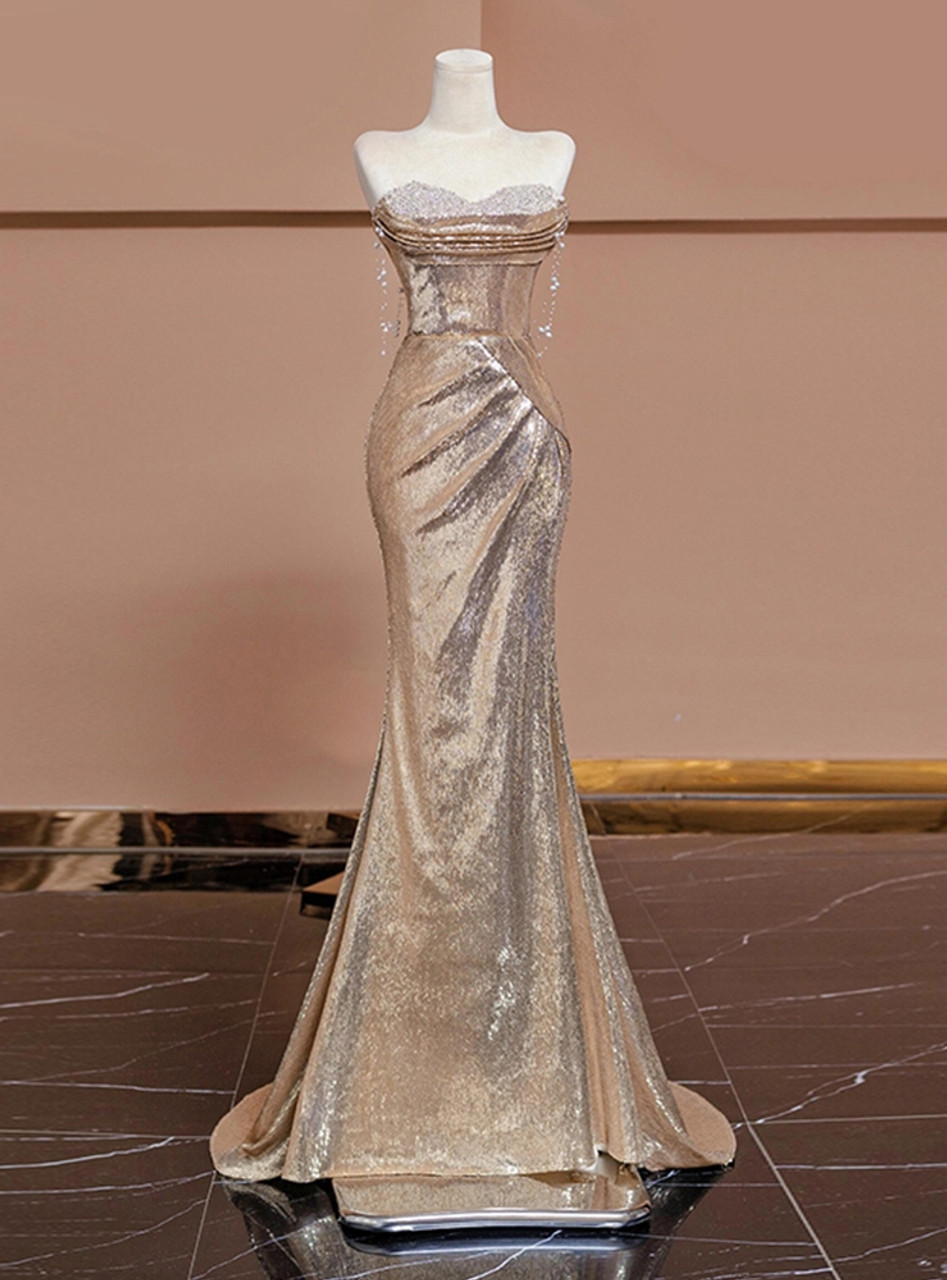 Sparkly Mermaid Sequins Sweetheart Prom Dress Evening Dress Y7612 - VelvetHem