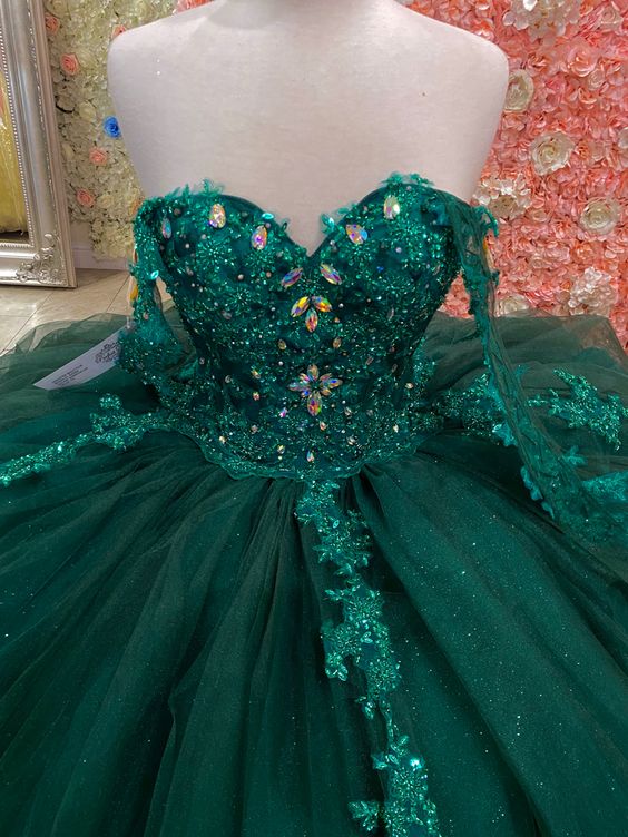 Emerald Green Quinceanera Dresses Sweet 16 Dress Charming Birthday Dress - VelvetHem