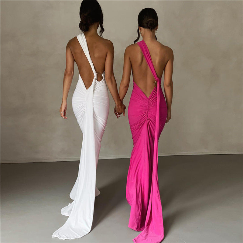 Summer Women Clothing Sexy Backless Halter Sheath Slim Fit Evening Dress Dress for Women - VelvetHem