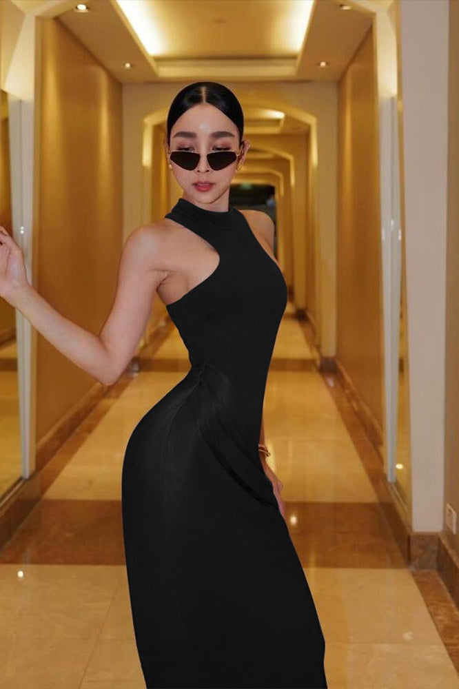 Cutout Sleeveless Slim-Fit Maxi Dress