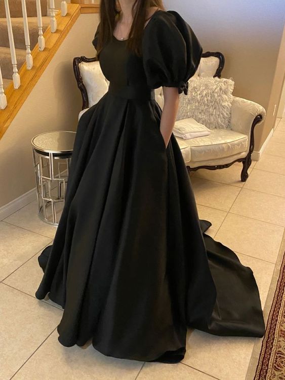 Black Long Prom Dress, Evening Dress - VelvetHem