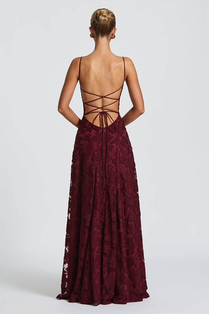 Backless Chiffon Maxi Dress - View 11 | VelvetHem