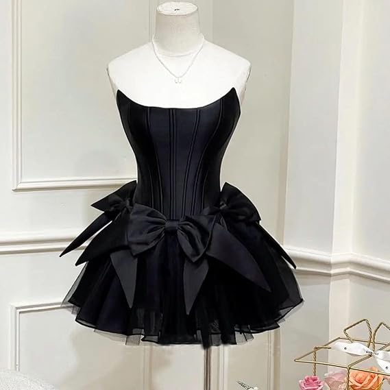 Sleeveless Satin A-Line Mini Homecoming Dress fg6086 - View 3 | VelvetHem