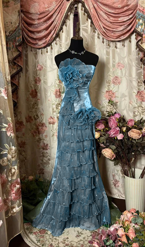 Green Strapless Long Prom Dress,Long Evening Gowns fg7146 - View 5 | VelvetHem