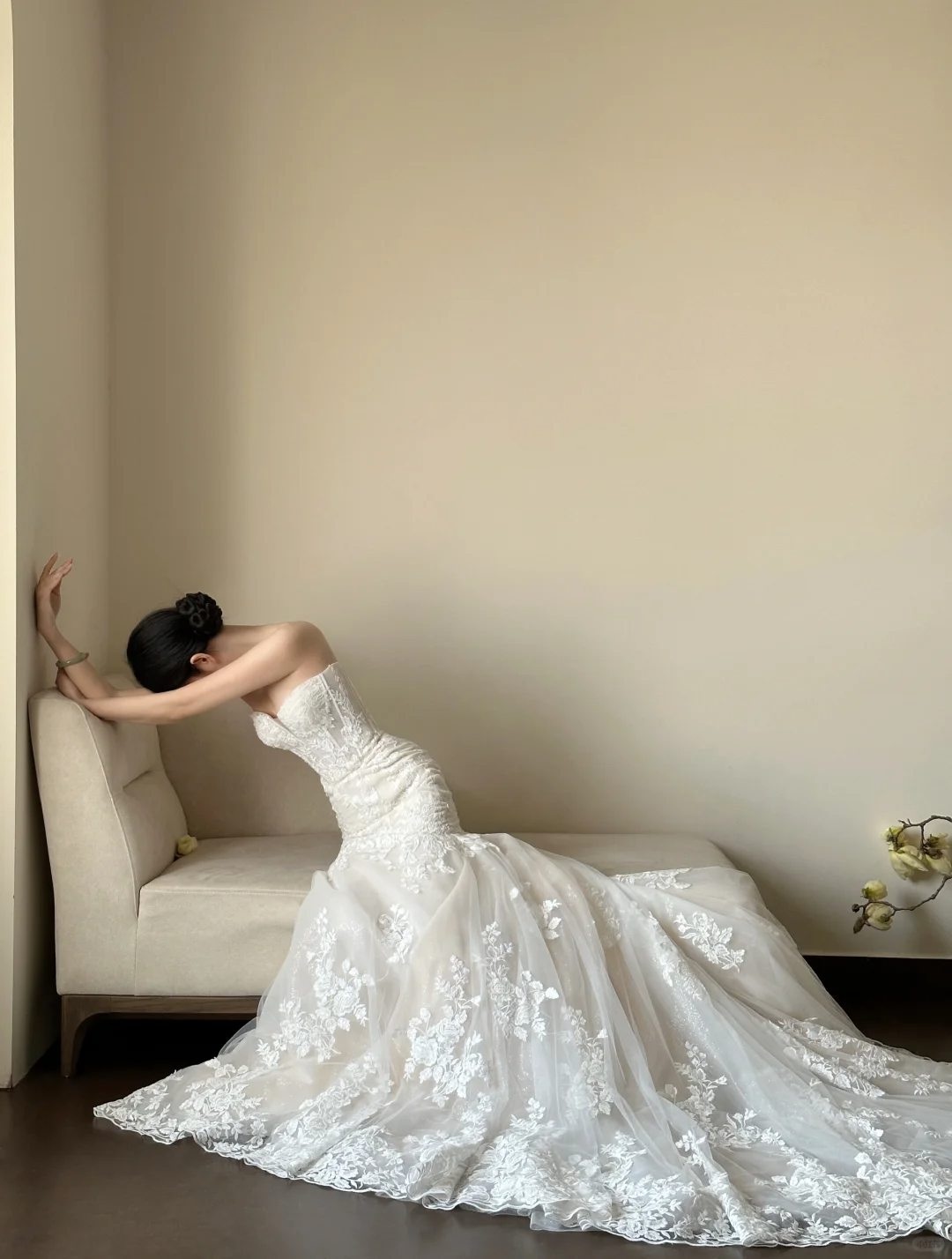 Luxury Women's Elegant Wedding Dresses Lace Side Split Sexy Princess Bridal Gown fg7317 - View 3 | VelvetHem