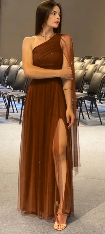Burgundy Shinny Tulle Prom Dress, Elegant Evening Party Dress fg7328