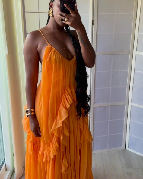 Sexy Orange Dress Long Evening Party Gowns - View 5 | VelvetHem