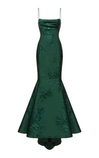 Emerald Green Mermaid Prom Dress Charming Evening Dress Spaghetti Straps Formal Dress - View 2 | VelvetHem