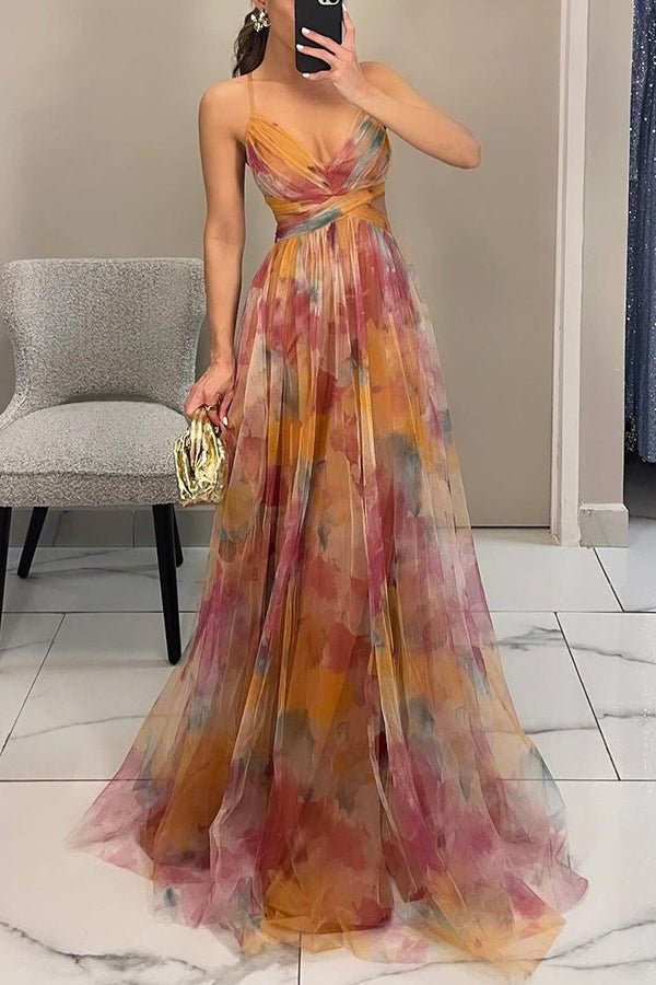 Paty Elegant Maxi Dress in an Elegant Floral Print for Women