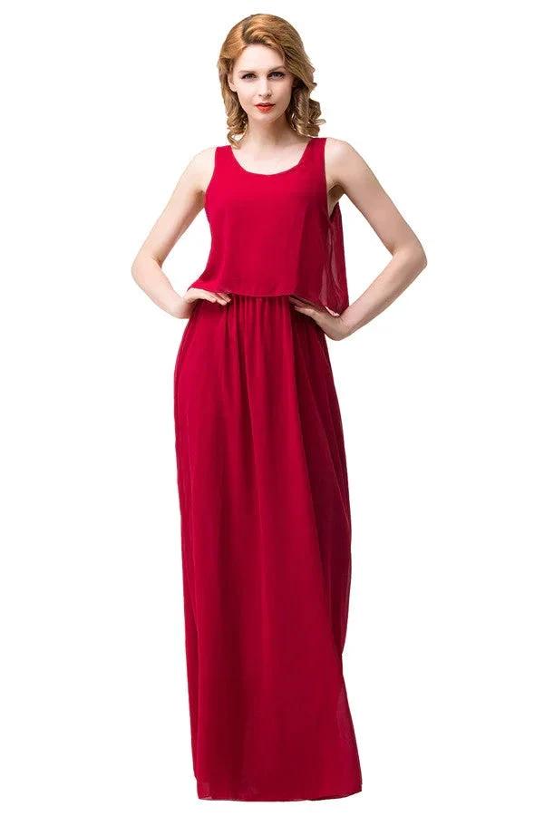 Floor-length A-line Square Chiffon Bridesmaid Dresses (ZD13078)