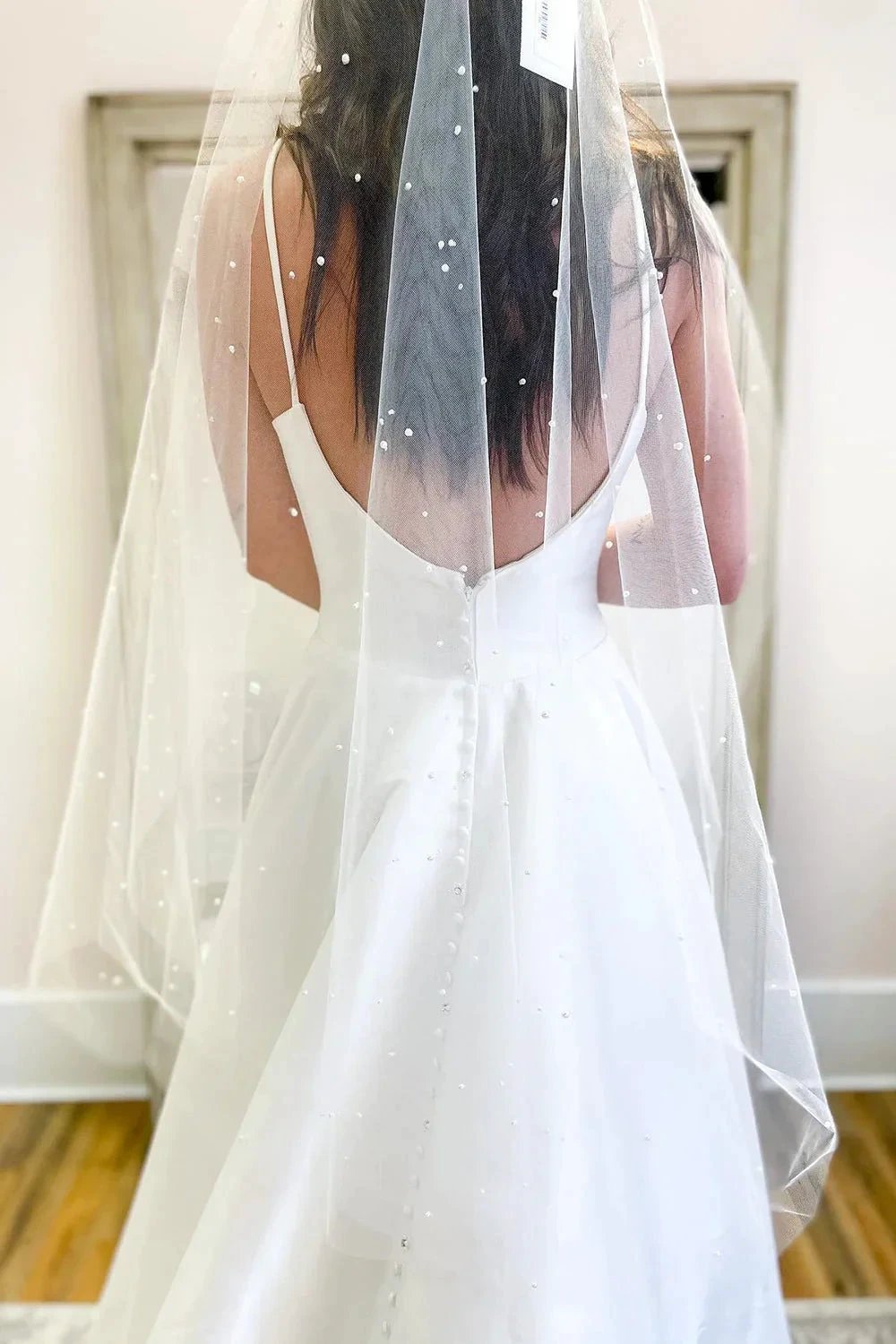 Glamorous Long A-Line Sweetheart Satin Backless Wedding Dress With Pockets (ZD14306)