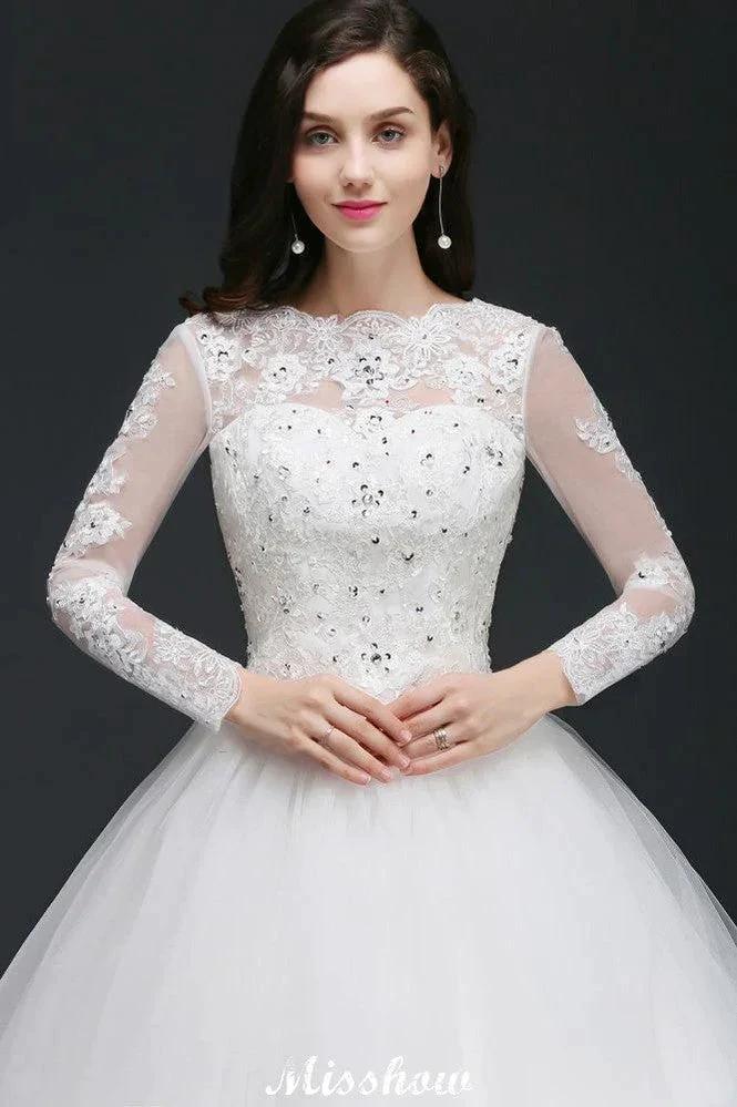 Gorgeous Tulle Ball Gowns Court Train Wedding Dresses (ZD13929)