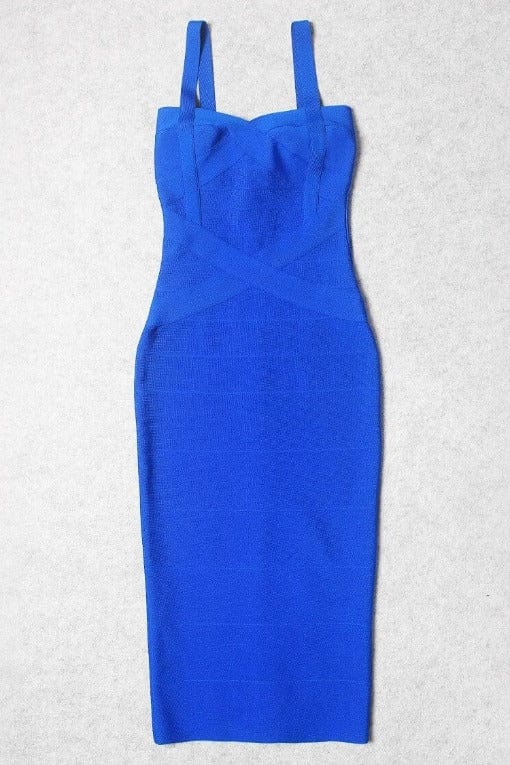 Heidi Bandage Midi Dress - Royal Blue