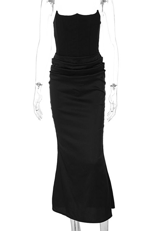 Hope Bodycon Wrap Maxi Dress - Coffee Brown