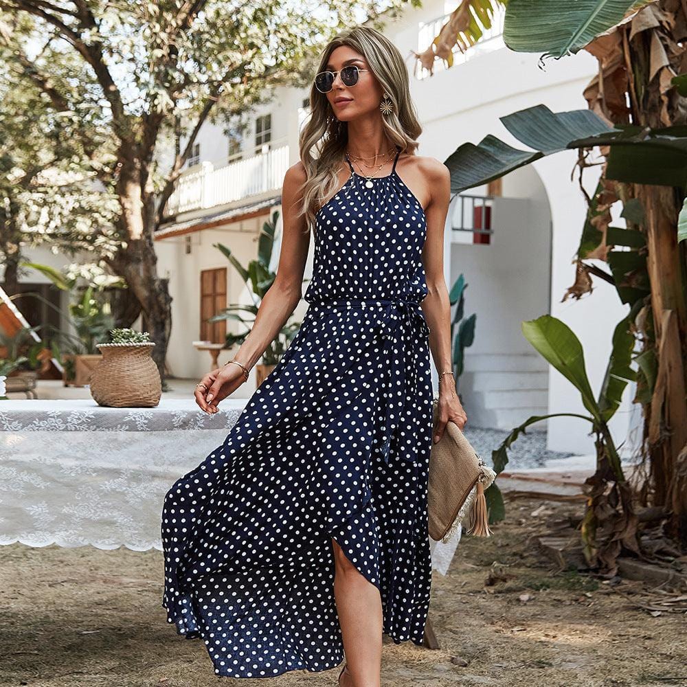 Clarisa Timeless Fashionable Summer Dress with Polka Dots Designer Edit