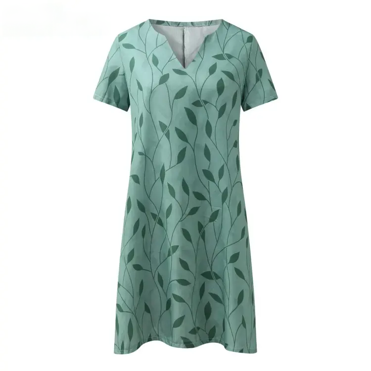 Graciela Minimalist Knitted Dress V Neck Short Sleeves Premium Wardrobe Essential