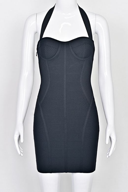 Isabella Bandage Mini Dress - Classic Black