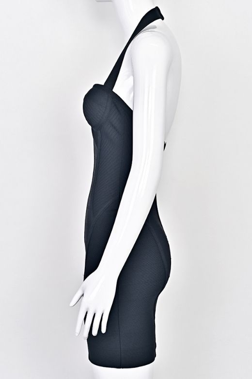 Isabella Bandage Mini Dress - Classic Black