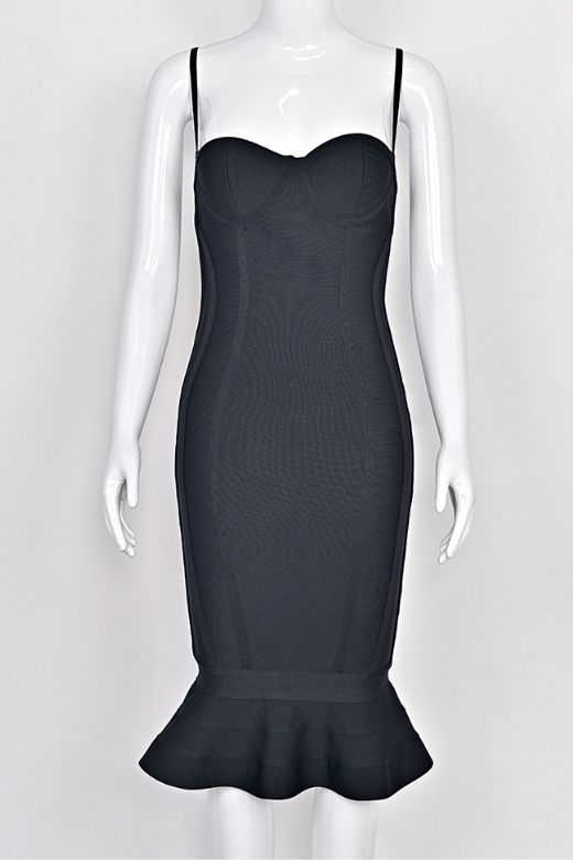 Joy Bandage Midi Dress - Classic Black