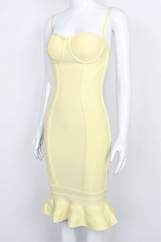 Joy Bandage Midi Dress - Sun Yellow