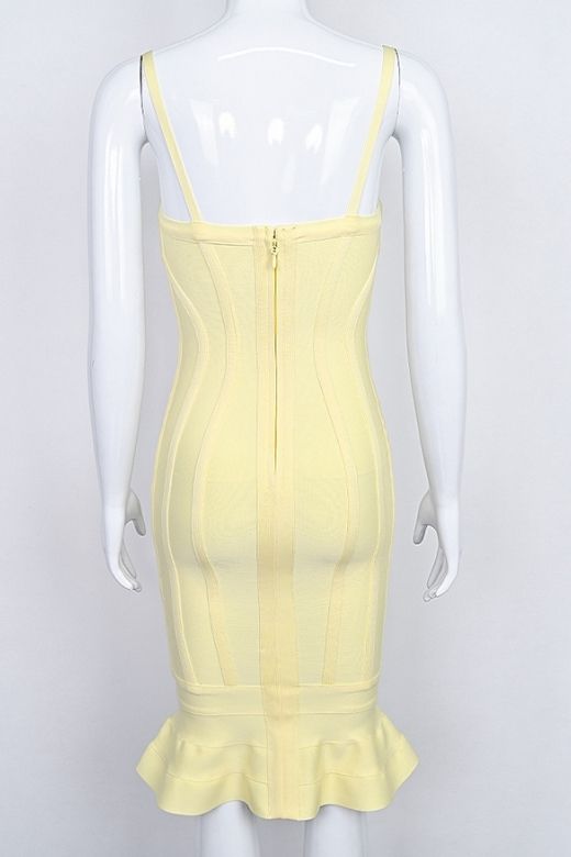 Joy Bandage Midi Dress - Sun Yellow