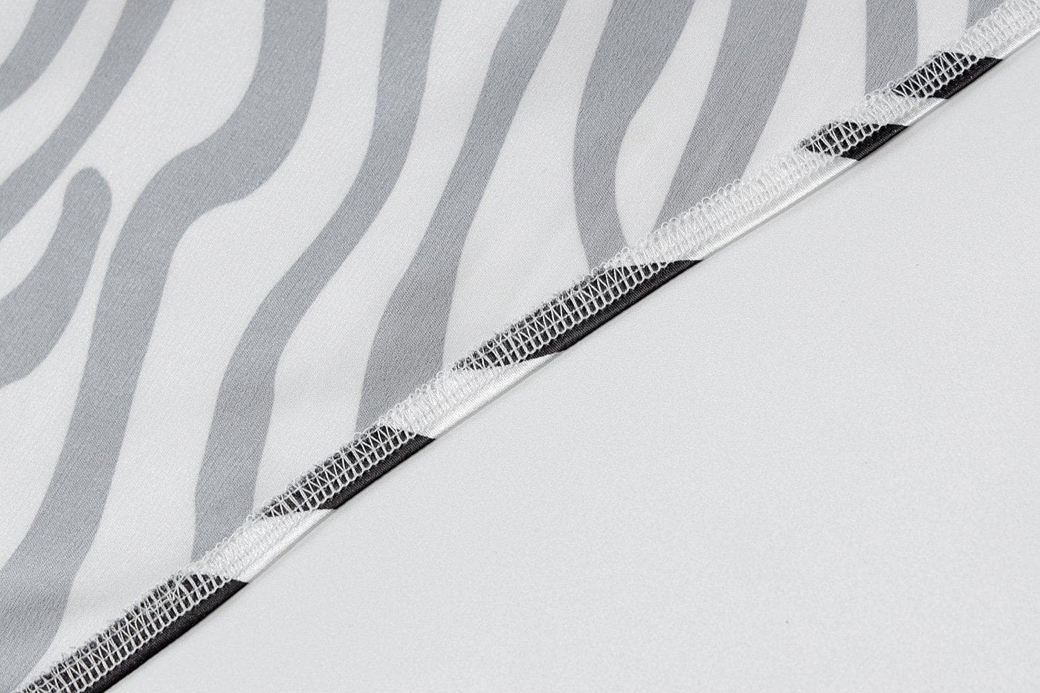 Cowl neck cross back zebra printed dress