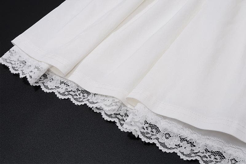 Lace hem lace up ruched backless square neck mini dress