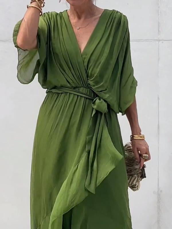 Gabriela Timeless Dress with V Neckline Designer Edit
