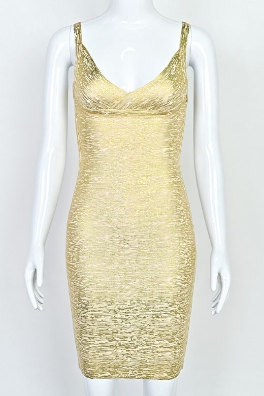 Kit Bandage Dress - Gold
