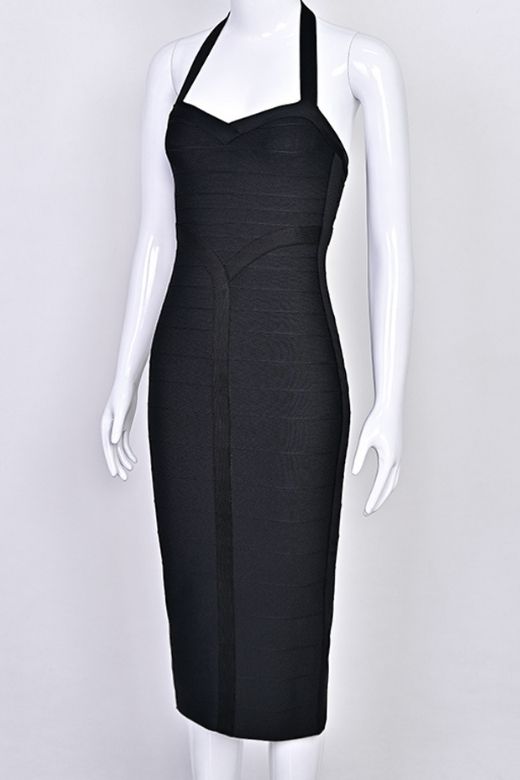 Lara Bandage Midi Dress - Classic Black