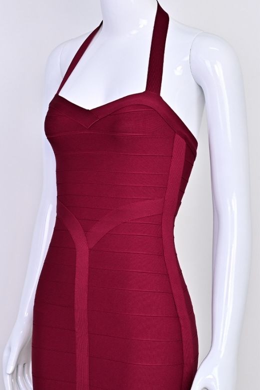 Lara Bandage Midi Dress - Red Wine