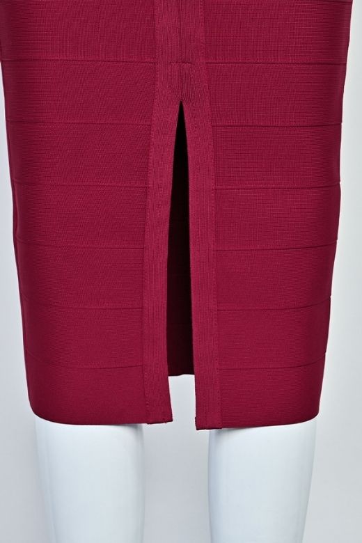 Lara Bandage Midi Dress - Red Wine