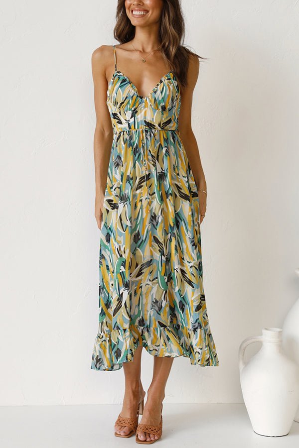 Eva Elegant Colored Dress with V-neck for Women Comfortable Daily Wear