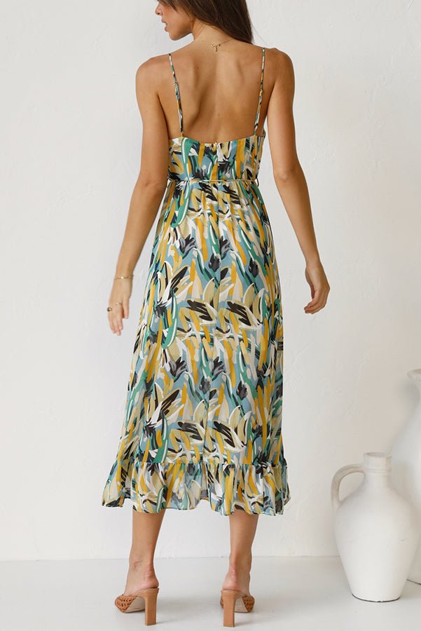Eva Elegant Colored Dress with V-neck for Women Comfortable Daily Wear