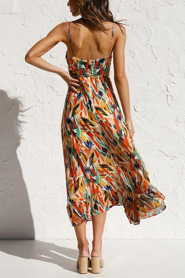 Eva Elegant Colored Dress with V-neck for Women Comfortable Daily Wear