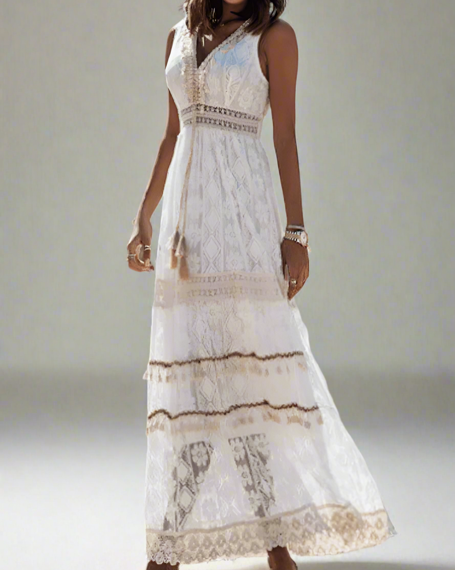 Claudia Airy Boho Maxi Dress for Warm Summer Days for Women
