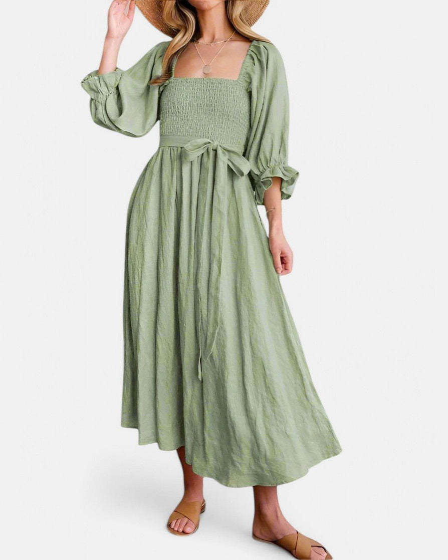 Vanessa Airy Summer Dress Made of Cotton for Women Vacation Beach Look