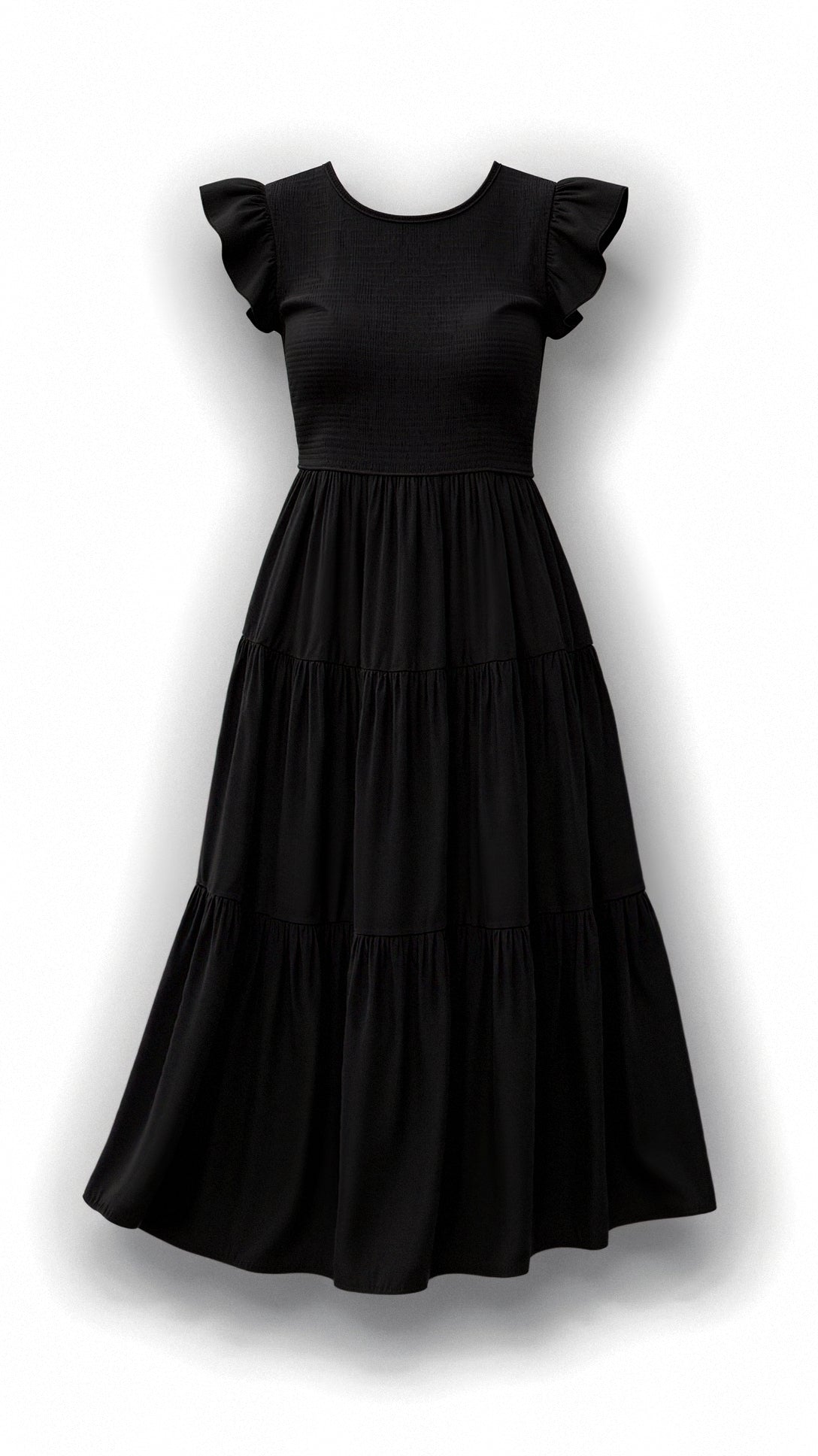 Pilar Chic Smocked Summer Midi Dress Pleated Designer Edit