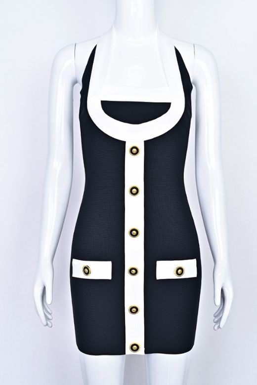 Leone Bandage Mini Dress - Classic Black