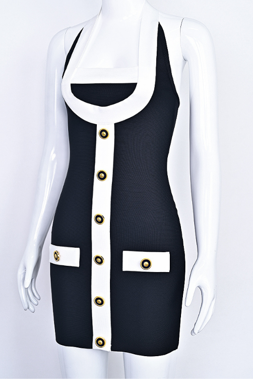 Leone Bandage Mini Dress - Classic Black