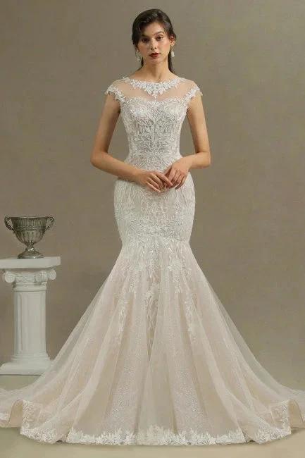 Luxury mermaid wedding dress | Wedding dresses lace by misshow.com